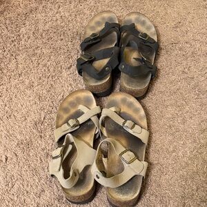 Stylish Black and Tan Kids Sandals